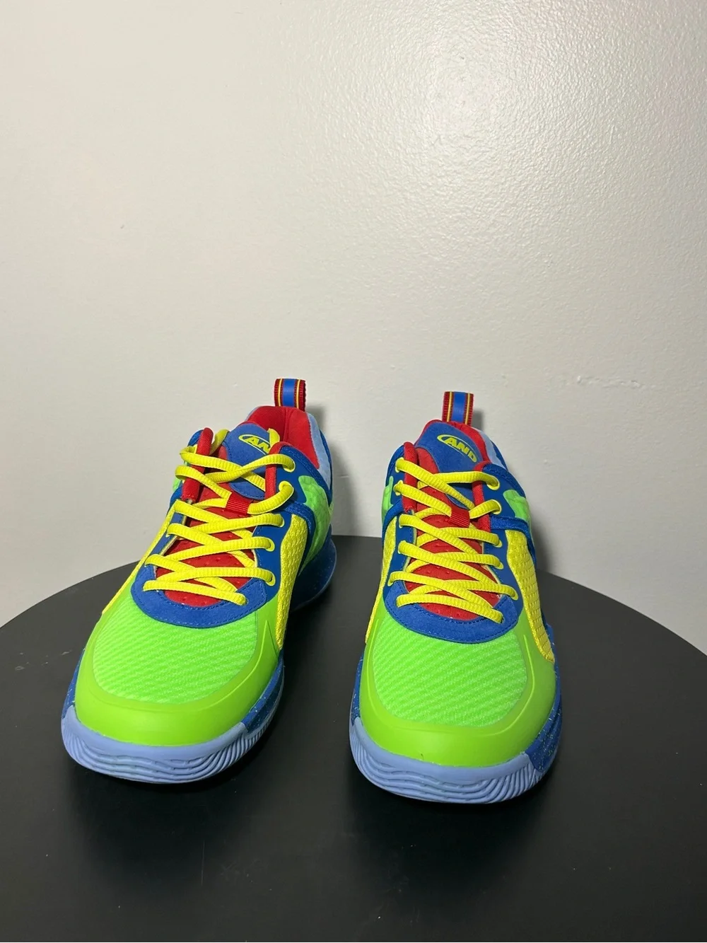AND1 Delta TPR Basketball Shoes Green Gecko Neon Multicolor - NWT Men's 9